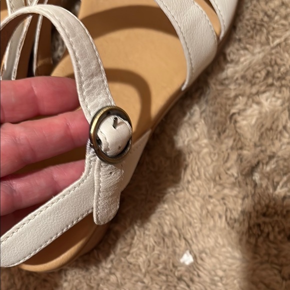 NWT DANSKO White Sandals 39 8.5 womens buckle straps Tansy block heel leather - Picture 8 of 14